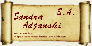 Sandra Ađanski vizit kartica